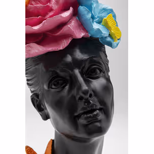 Figurka dekoracyjna BUTTERFLY LADY - czarny/kolorowy