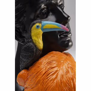 Figurka dekoracyjna JUNGLE LADY - czarny/kolorowy