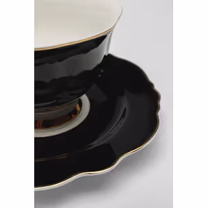 Filiżanka ze spodkiem HARLEQUIN 180 ml - czarny