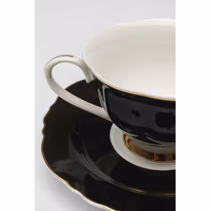 Filiżanka ze spodkiem HARLEQUIN 180 ml - czarny