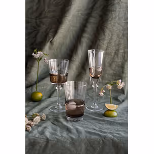 Kieliszek do szampana MIMI AMBER 24 cm - transparentny/brązowy