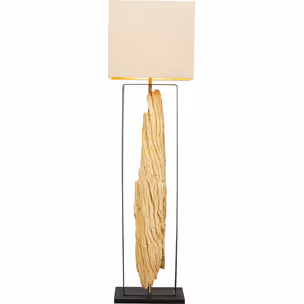 Lampa podłogowa NATURE STEM - biały/naturalny