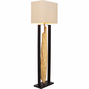 Lampa podłogowa NATURE STEM - biały/naturalny