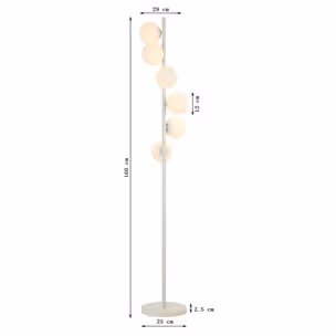 Lampa podłogowa SCALA BALLS - biały/czarny