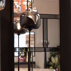 Lampa podłogowa SMOKE GOBLET BALL - czarny
