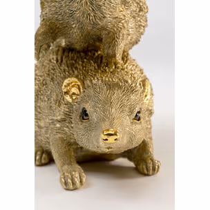 Lampa stołowa ANIMAL HEDGEHOG FAMILY - złoty/brązowy