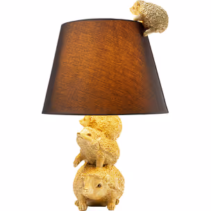 Lampa stołowa ANIMAL HEDGEHOG FAMILY - złoty/brązowy