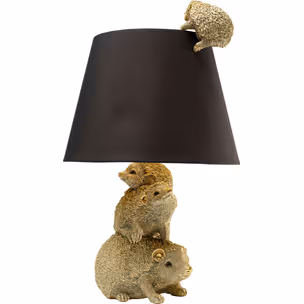 Lampa stołowa ANIMAL HEDGEHOG FAMILY - złoty/brązowy