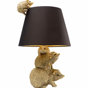 Lampa stołowa ANIMAL HEDGEHOG FAMILY - złoty/brązowy