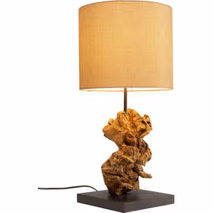 Lampa stołowa NATURE FLAME - beżowy/brązowy