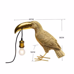 Lampa stołowa TOUCAN - złoty