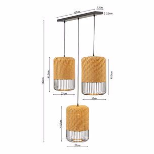 Lampa wisząca ALOHA DROP 142 cm - naturalny