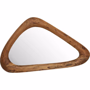 Lustro w drewnianej ramie JORGE 101x62 - naturalny