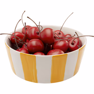 Miska COCINA STRIPES 600 ml - biały/żółty