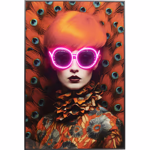 Obraz LED FANCY RED LADY 120x80