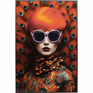 Obraz LED FANCY RED LADY 120x80