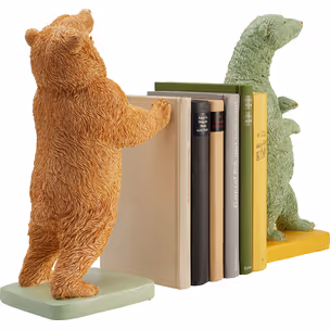 Podpórki na książki BEAR PARTY - pomarańczowy/zielony