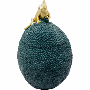 Pojemnik dekoracyjny JACKFRUIT CHAMELEON - zielony/złoty