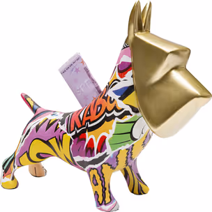 Skarbonka GRAFFITI PIXEL DOG - wielokolorowy