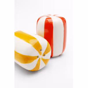 Solniczka i pieprzniczka COCINA STRIPES - wielokolorowy