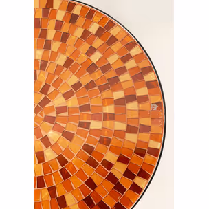 Stolik boczny okrągły CLACK MOSAIC ORANGE 35 cm - pomarańczowy/czarny