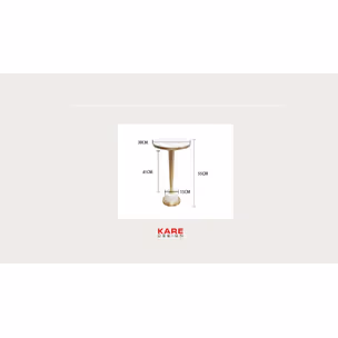 Stolik pomocniczy okrągły CONEY BRASS 30 cm - mosiężny