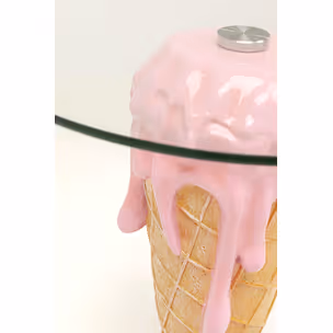 Stolik boczny okrąły ICE CREAM PINK 48 cm - różowy