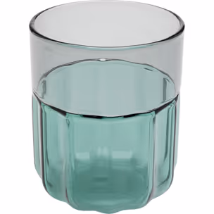 Szklanka DUETTO BASE - transparentny/niebieski