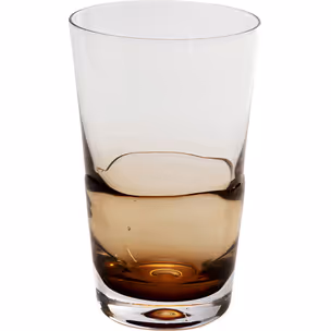 Szklanka MIMI AMBER 14 cm - transparentny/brązowy