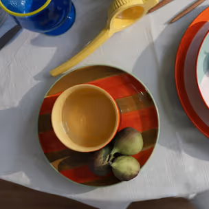 Talerz deserowy CAPRI 20 cm - pomarańczowy/żółty