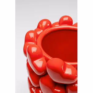 Wazon HEARTS 33 cm - czerwony