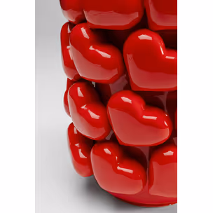 Wazon HEARTS 33 cm - czerwony