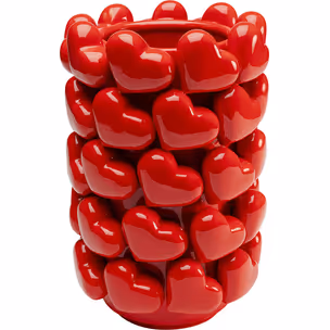 Wazon HEARTS 33 cm - czerwony