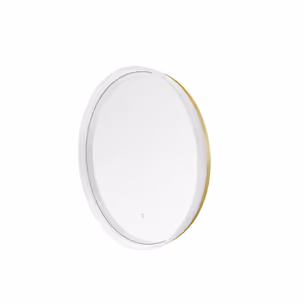 Lustro okrągłe z oświetleniem LED D2526 - złoty