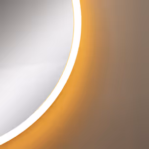Lustro okrągłe z oświetleniem LED D2526 - złoty