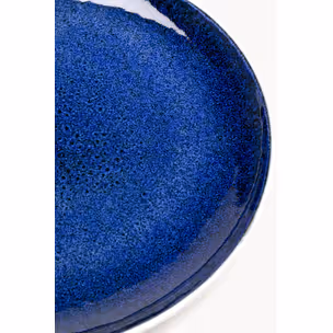 Talerz deserowy PARTITO UNI 22 cm - niebieski/biały