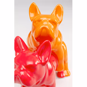 Figurka dekoracyjna LOVE DOGS DUO POP - pomarańczowy/różowy
