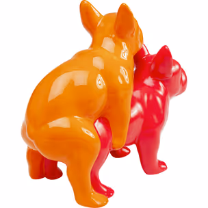 Figurka dekoracyjna LOVE DOGS DUO POP - pomarańczowy/różowy
