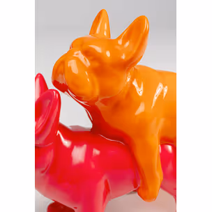 Figurka dekoracyjna LOVE DOGS DUO POP - pomarańczowy/różowy