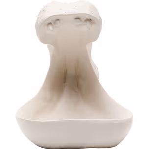 Figurka dekoracyjna HUNGRY HIPPO 17 cm - szarobeżowy