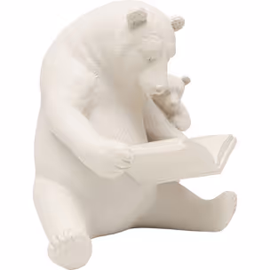 Figurka dekoracyjna READING BEARS - szarobeżowy