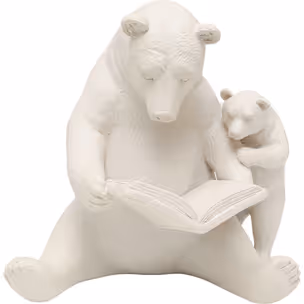 Figurka dekoracyjna READING BEARS - szarobeżowy