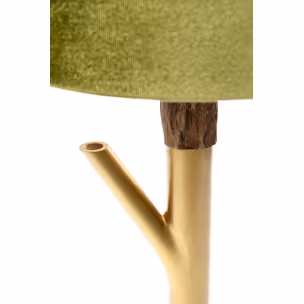 Lampa stołowa TWIG - zielony/złoty