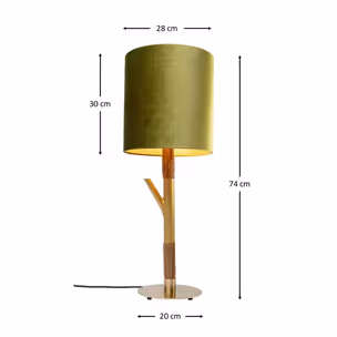Lampa stołowa TWIG - zielony/złoty