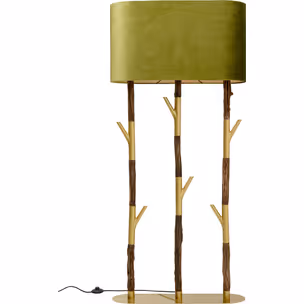 Lampa podłogowa TWIG - zielony/złoty