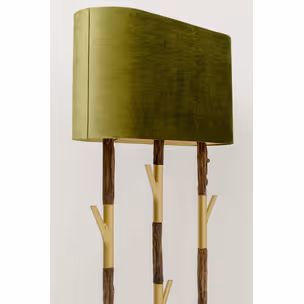 Lampa podłogowa TWIG - zielony/złoty