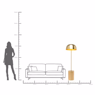 Lampa podłogowa LOUNGY - złoty