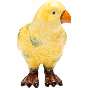 Figurka dekoracyjna PAPAGAYO 19 cm - żółty/zielony