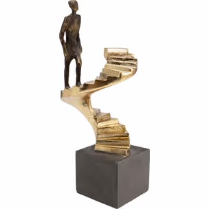 Dekoracja stojąca STAIRWAY ONE 34 cm - czarny/złoty