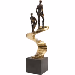 Figurka dekoracyjna STAIRWAY TWO 42 cm - czarny/złoty